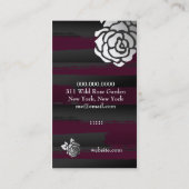 311-SMASHING ROSE DEEP MAROON BUSINESS CARD (Back)