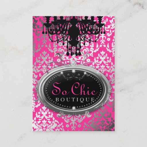 Customizable 311 So Chic Boutique Hot Pink Business Card Template