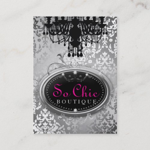 311 So Chic Boutique Silver Metallic Business Card Templates