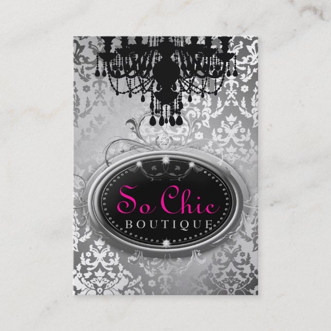 311 So Chic Boutique Silver Metallic Business Card (Front)
