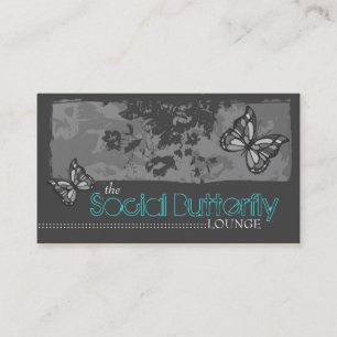 311 SOCIAL BUTTERFLY GRAY BUSINESS CARD