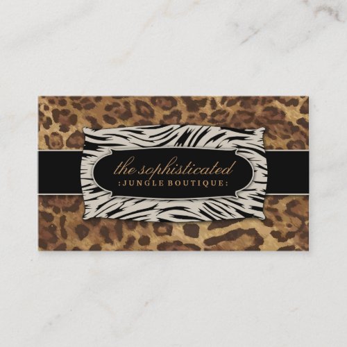 311 Sophisticated Jungle Leopard 2 Business Card Templates