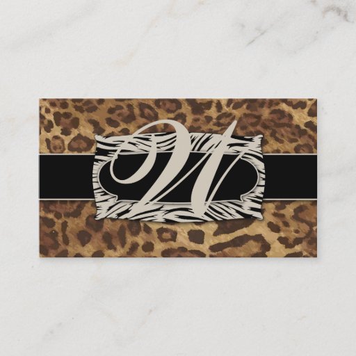 Customizable 311 Sophisticated Jungle Leopard 2 Business Card