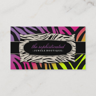 311 Sophisticated Jungle Pink Purebred Sunset Business Card