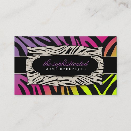 311 Sophisticated Jungle Pink Purebred Sunset Business Card Templates