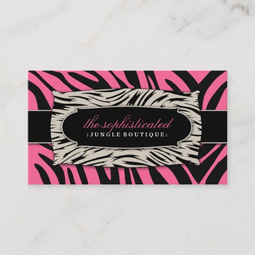 Customizable 311 Sophisticated Jungle Rose Pink Business Card