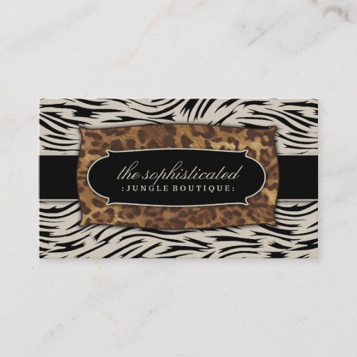 Customizable 311 Sophisticated Jungle Zebra 2 Business Cards
