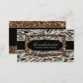 311 Sophisticated Jungle Zebra Business Card (Front/Back)