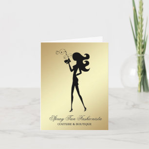 311 Spray Tan Fashionist Letterpress Thank You Card
