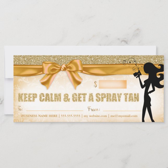 311 Spray Tan Fashionista Gift Certificate (Front)