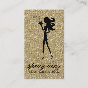 311 Spray Tan Fashionista Gold Glitter Loyalty Card