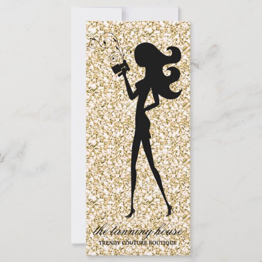 311 Spray Tan Fashionista Silhouette Gold Sparkle (Front)