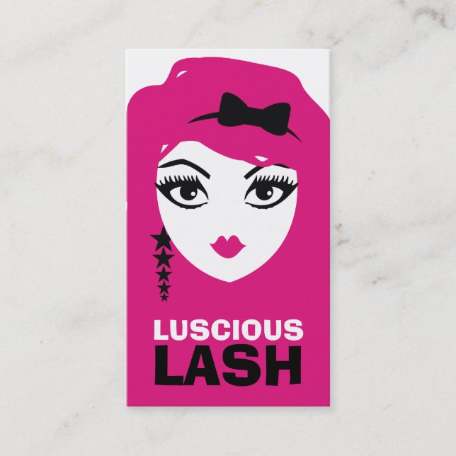 311 Star Face Deux Pink Business Card (Front)