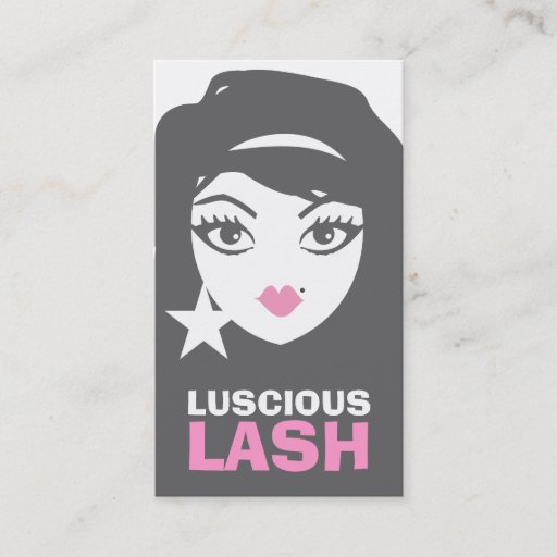 Customizable 311 Star Face Luscious Lash Business Card