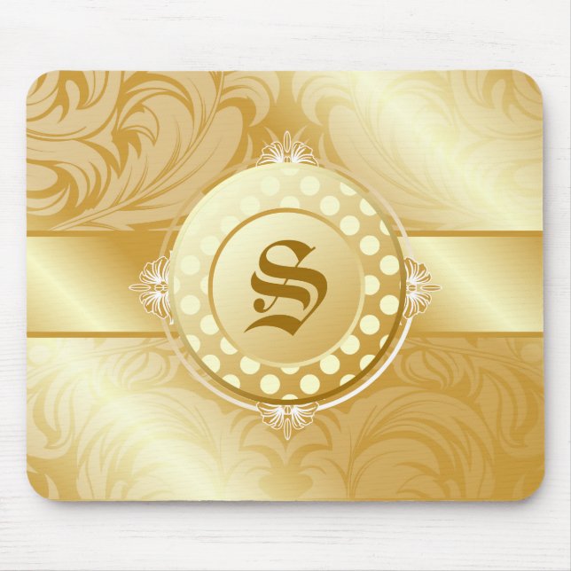 311-Superfine Golden Sugar Monogram Mouse Pad (Front)
