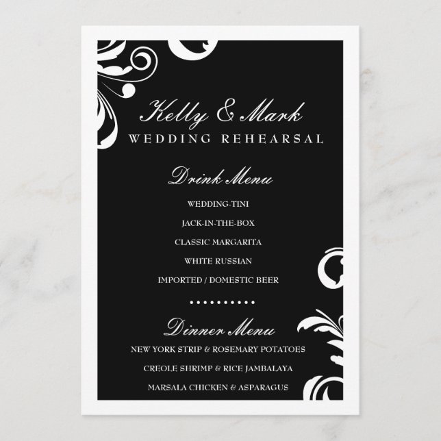 311-Swanky Swirl Dinner / Drink Menu Black (Front)
