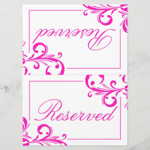 311 Swanky Swirls Reserved Sign 2 Invitation