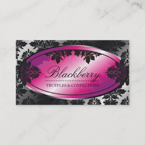 311-Sweet Blackberry Truffle Damask Business Card Templates