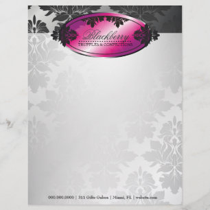 311-Sweet Blackberry Truffle Damask Letterhead