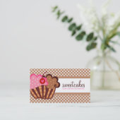 311 Sweet Cakes Cupcake Brown Business Card (Standing Front)