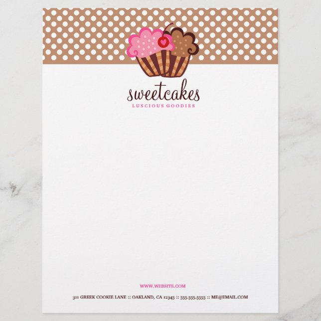 311-Sweet Cakes Cupcake Letterhead (Front)
