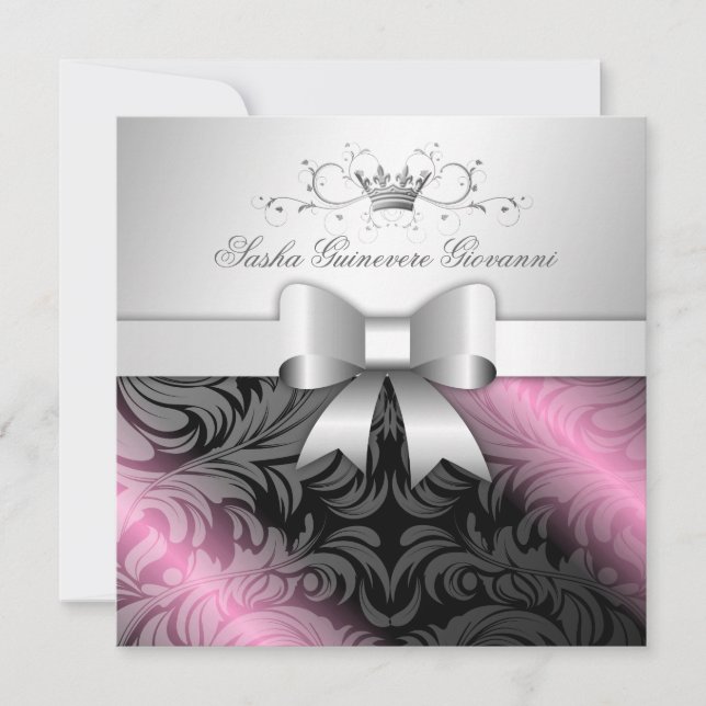 311-Sweet Molasses | Bow Sweet 16 Invitation (Front)