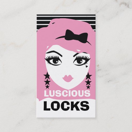 Customizable 311 Sweet Pink Punk  Stripes Appointment Card Business Cards