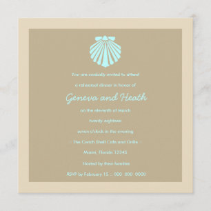 311-Sweet Shell Robin's Egg Beige Invitation