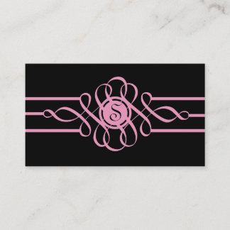 311-Sweet Tooth Pink Swirl | Black Business Card
