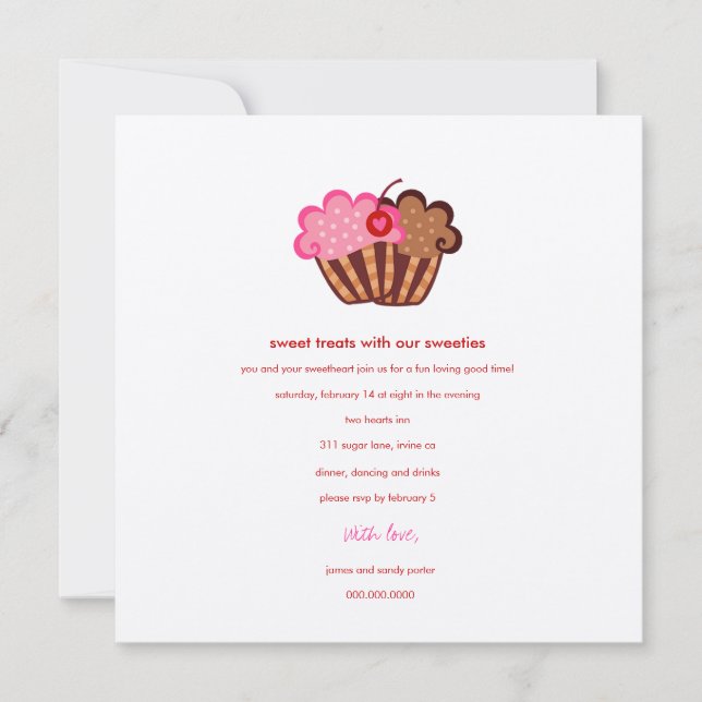 311-SweetCakes Valentines Day Invitation (Front)