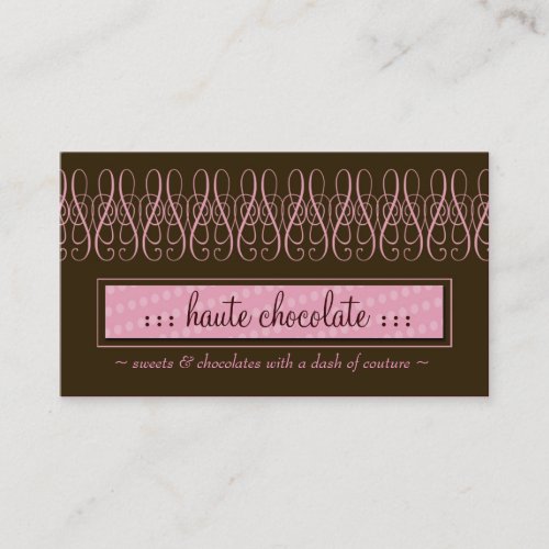 311-SWIRLY SWEET CHOCOLATE BUSINESS CARD