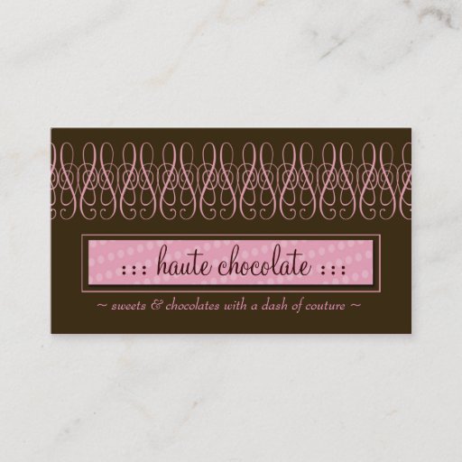 Customizable 311-SWIRLY SWEET CHOCOLATE BUSINESS CARD