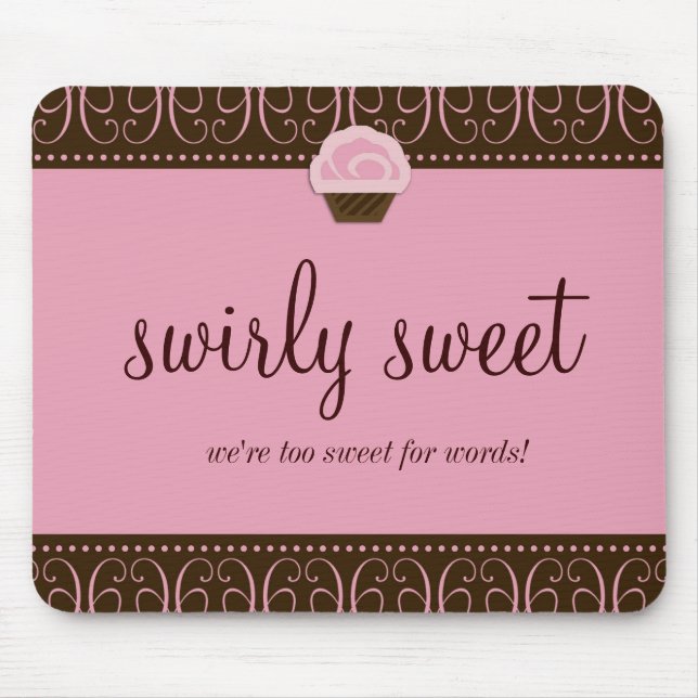311-Swirly Sweet Pink Mousepad (Front)