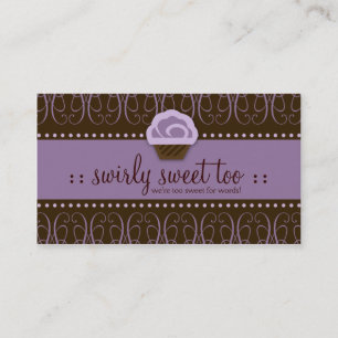 311 Swirly Sweet Purple Chocolate Business Card