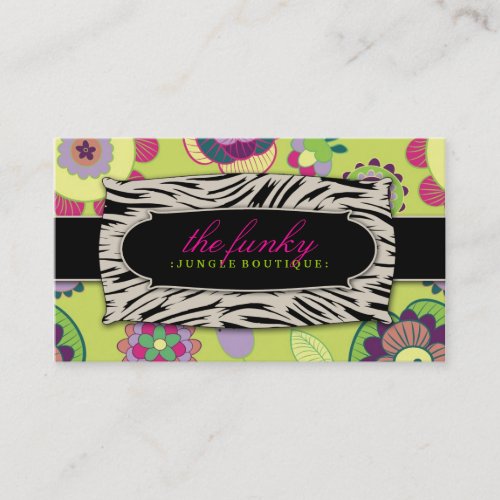 311-The Funky Jungle | Lime Flowers Business Cards