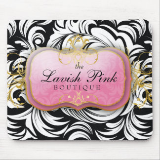 311 The Lavish Pink Plate | Black Mouse Pad