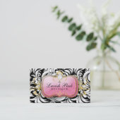 311 The Lavish Pink Plate Diamond Business Card (Standing Front)
