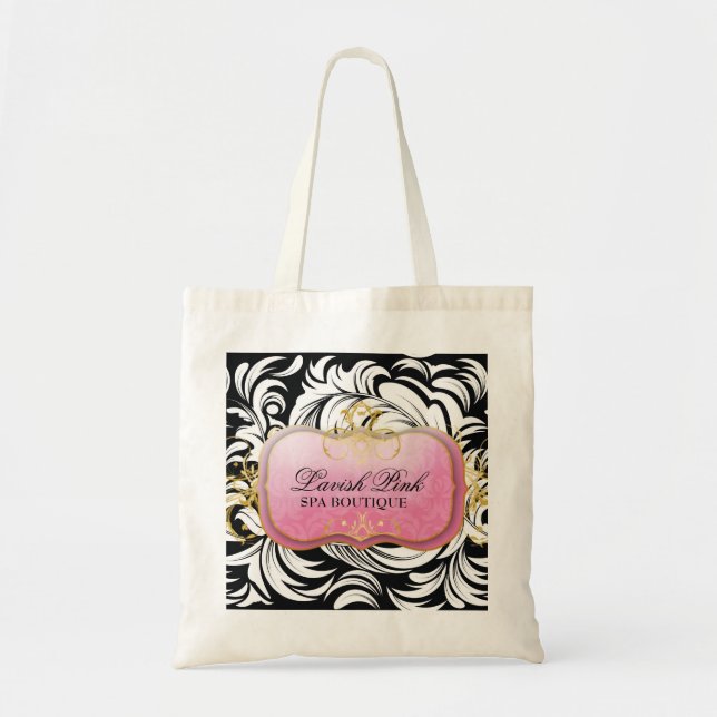 311-The Lavish Pink Plate | Silver Tote Bag (Front)