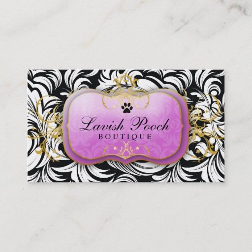 Customizable 311-The Lavish Pooch | Purple Business Card Templates
