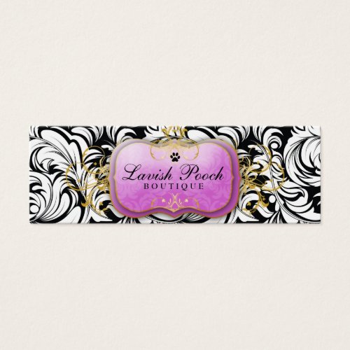 311-The Lavish Pooch | Purple Hang Tag Business Card Template