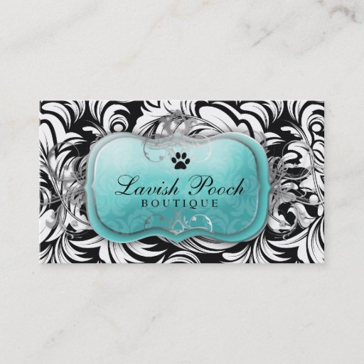 Customizable 311-The Lavish Pooch Topaz Business Card Template