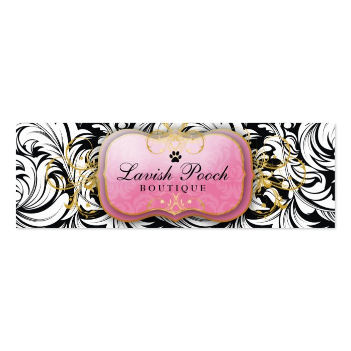 311 The Lavish Pooch  White Leaves Business Card Template