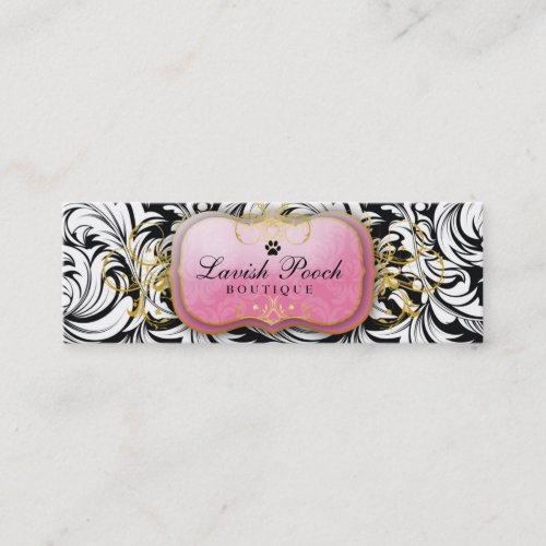 311-The Lavish Pooch | White Leaves Business Card Template