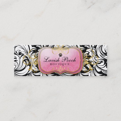 Customizable 311-The Lavish Pooch | White Leaves Business Card Template