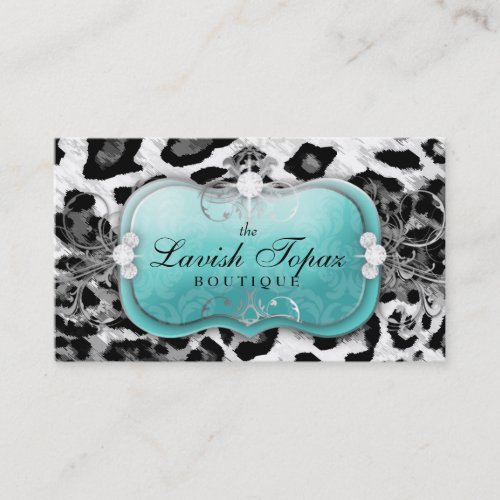 311 The Lavish Topaz Diamond Leopard Business Cards