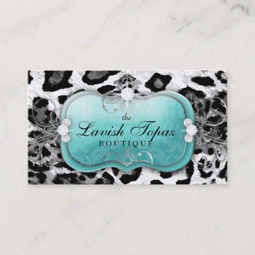 Customizable 311 The Lavish Topaz Diamond Leopard Business Cards