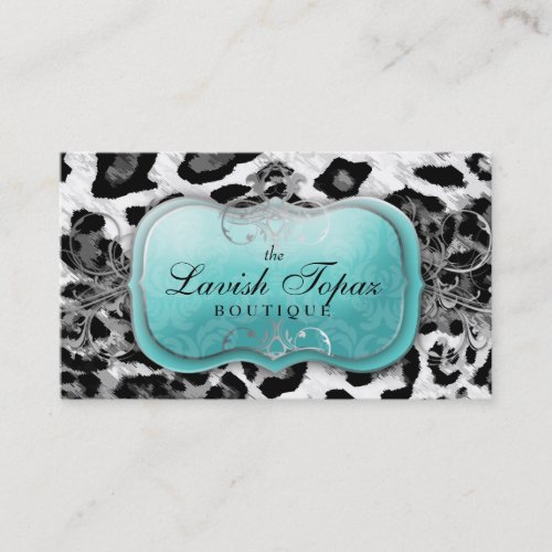 311 The Lavish Topaz Leopard Business Card Templates