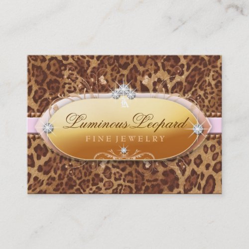 311 The Luminous Leopard Pink Trim Business Card Templates