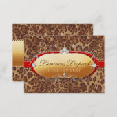 311 The Luminous Leopard Red Trim Business Card (Front/Back)