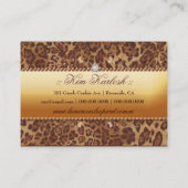 311 The Luminous Leopard Red Trim Business Card (Back)
